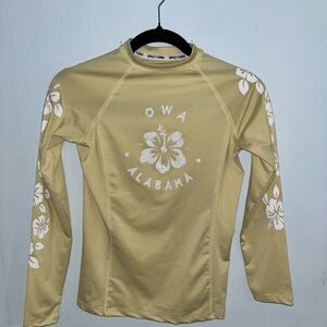 Gold and White Floral Swim Coverup